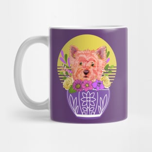 Cairn Terrier with Flowers Mug